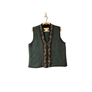 Vintage Norm Thompson Nordic‎ Sweater Vest Size XL